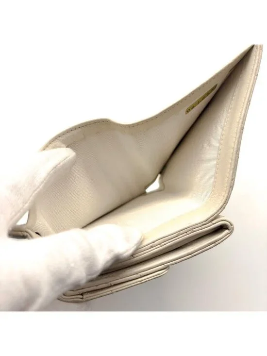 Chanel Chevron Stitch Hook Trifold Wallet - Picture 5 of 13